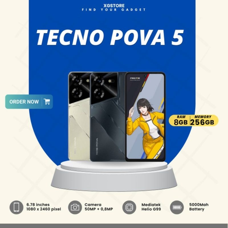 Jual TECNO POVA 5 8/256 GARANSI RESMI TECNO INDONESIA | Shopee Indonesia