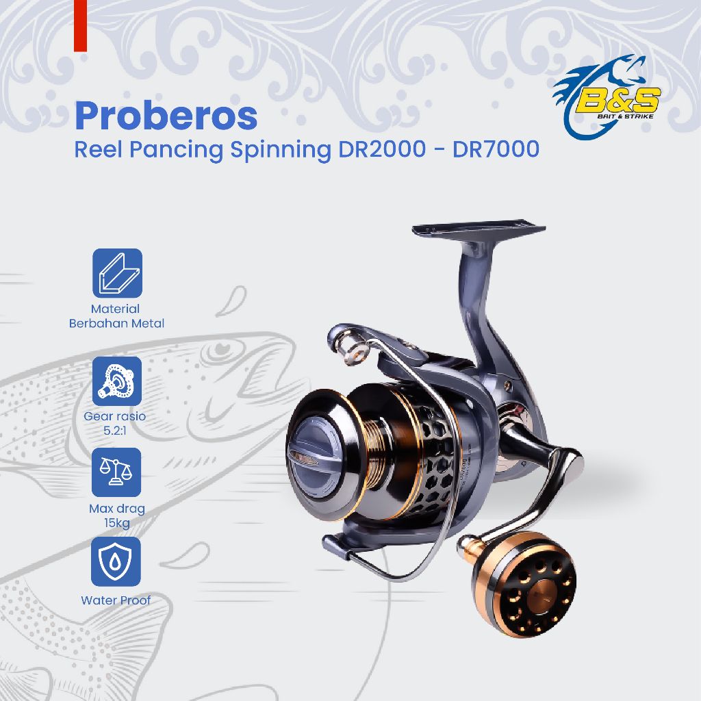 PROBEROS SPINNING REEL MESIN PANCING UDANG IKAN SESUAI MEMANCING