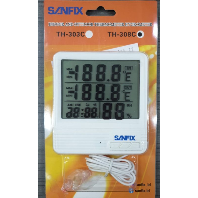Jual Sanfix TH308C TH308C TH 308 C Thermo termo meter Hygrometer