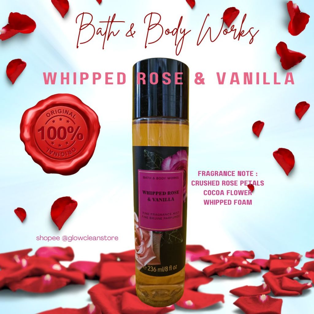 Jual BATH AND BODY WORKS BODY MIST 236 ML WHIPPED ROSE & VANILLA Shopee Indonesia