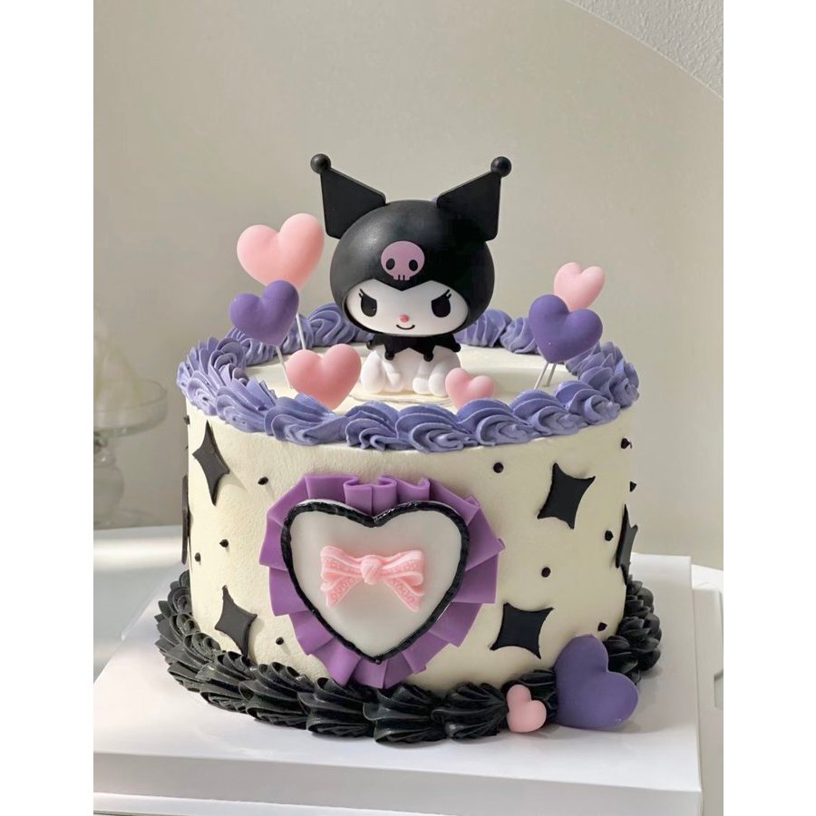 Jual CAKE TOPPER KARAKTER SANRIO KUROMI BISA ADA LAMPU/LAMPU TIDUR