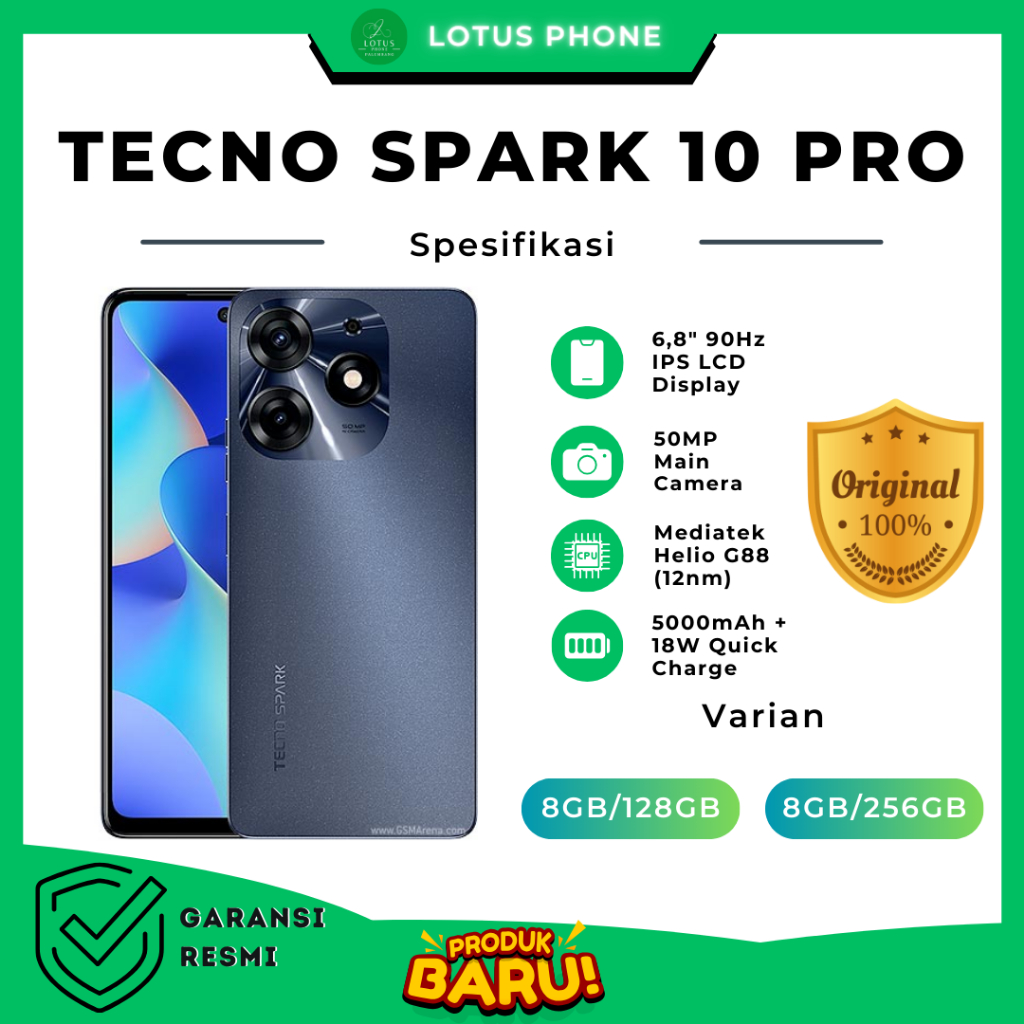 Jual TECNO SPARK 10 PRO 8/128GB & 8/256GB ORIGINAL GARANSI RESMI ...