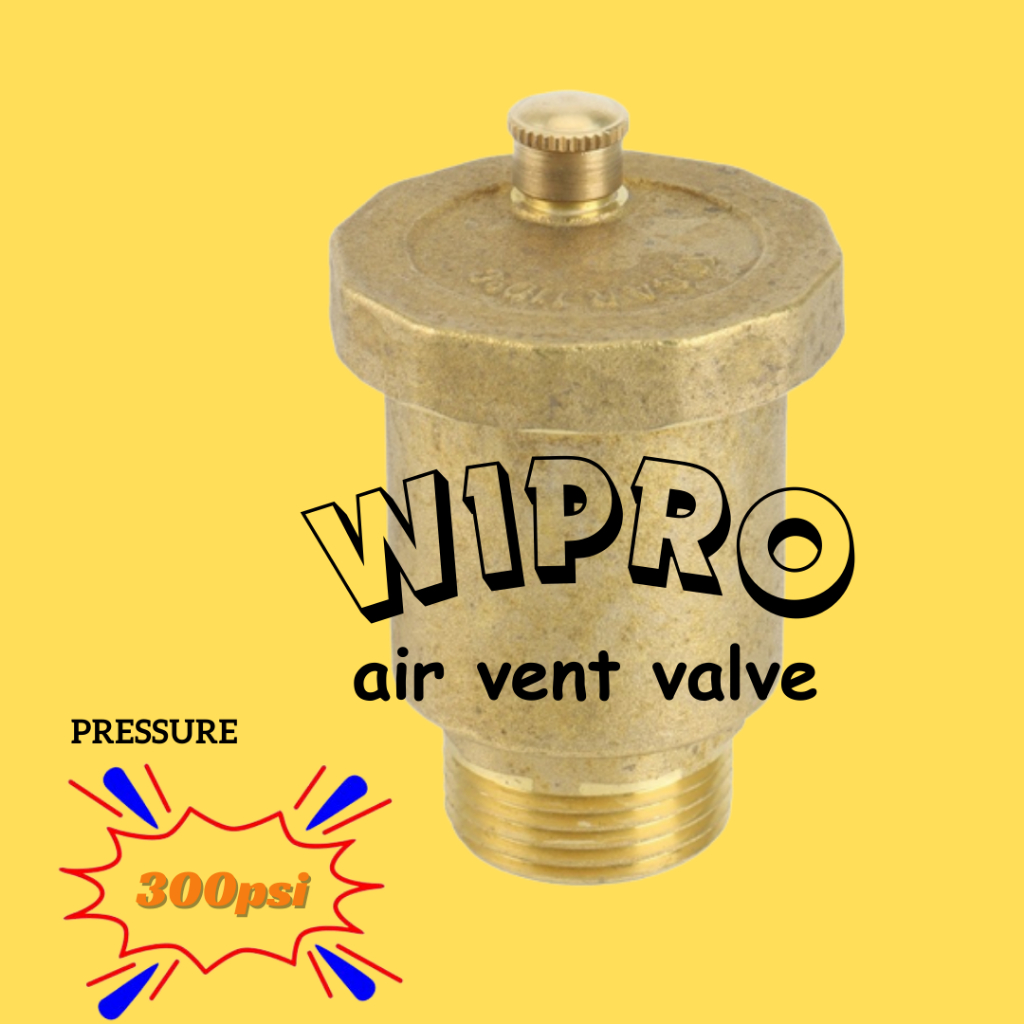 Jual Air Vent Valve Katup Ventilasi Udara Wipro Ukuran 1/2 Inch Tekanan