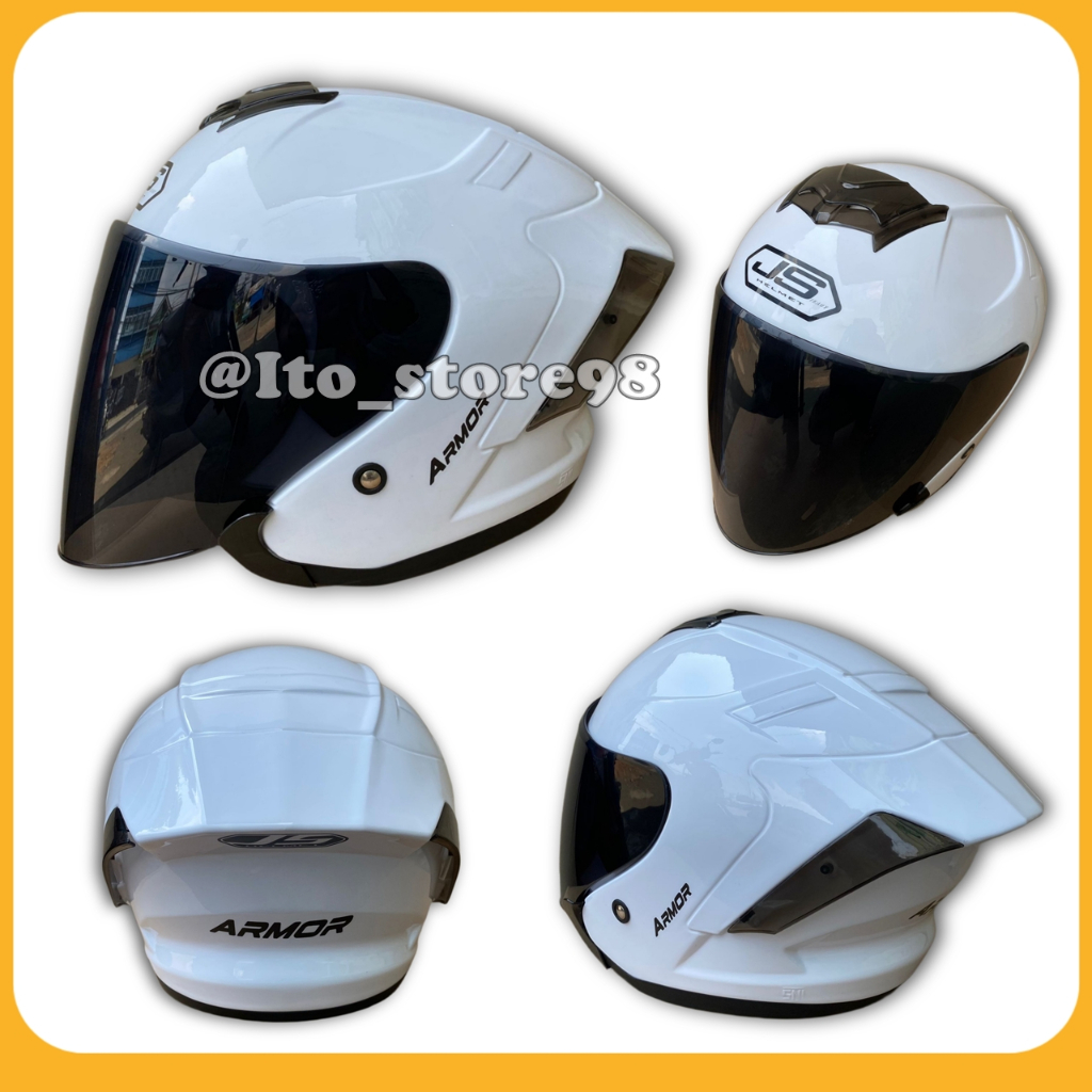 Jual Helmets Sepeda Motor Half Face Js Armor Yakuza Solid Polos