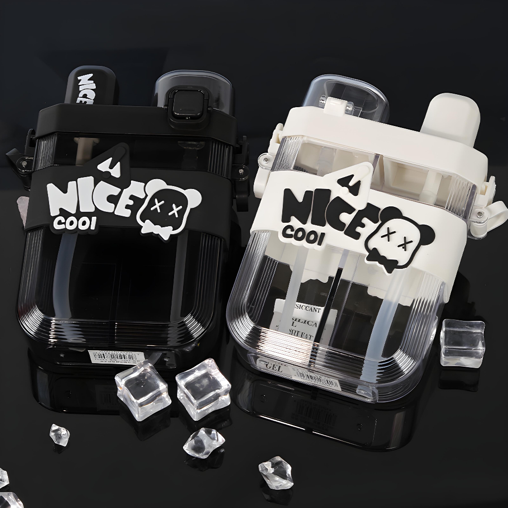 Jual Botol Minum Anak Nice Cool 620ml 2 Sisi Couple Bottle Sticker Lucu ...