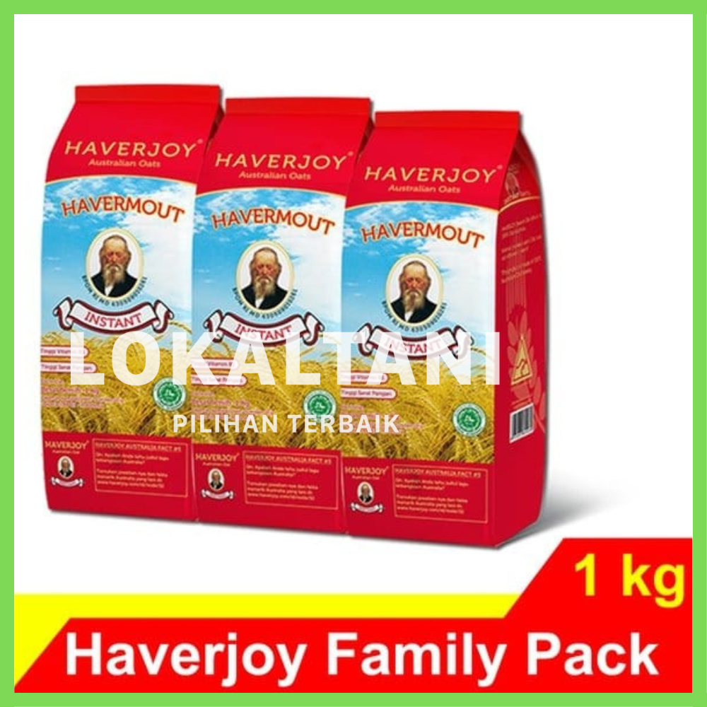 Jual Haverjoy Merah Instant Sarapan Oatmeal Australian 1 KG | Shopee ...