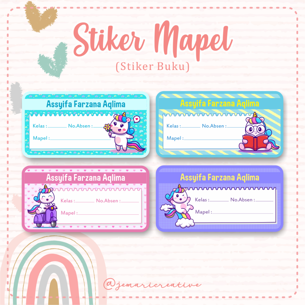 Jual Stiker Label Buku / Stiker Mapel | Shopee Indonesia