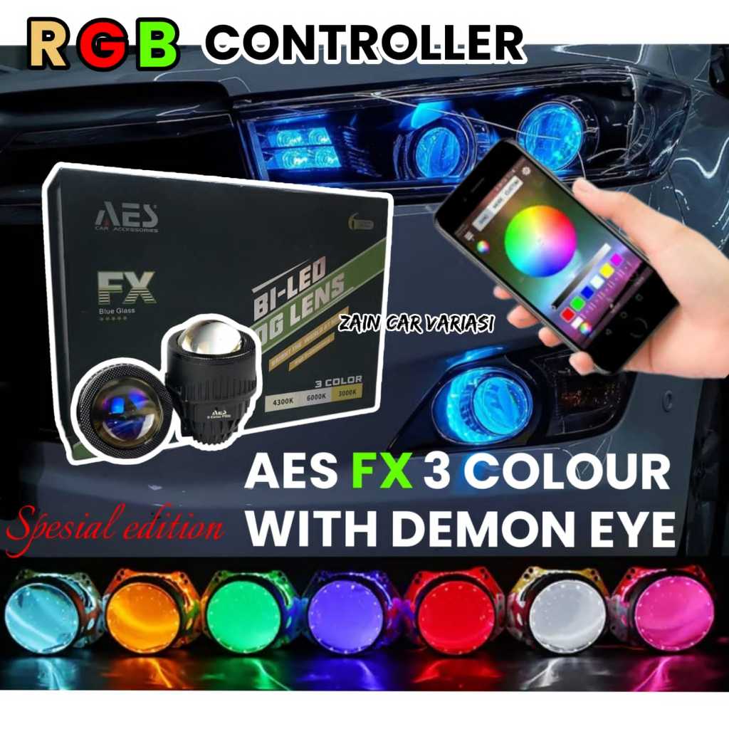 Jual FOGLAMP BILED DEMON DEVIL EYE RGB MATRIX AES INNOVA REBORN PAJERO ...