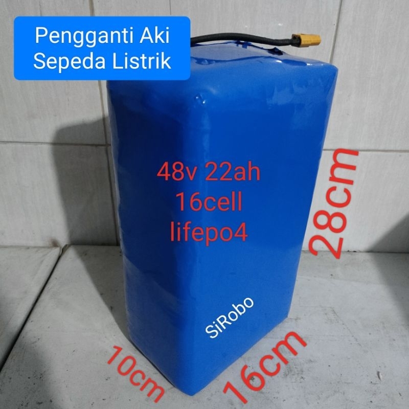 Jual PROMO Battery Lifepo4 48v 60v 22ah pengganti aki sepeda listrik