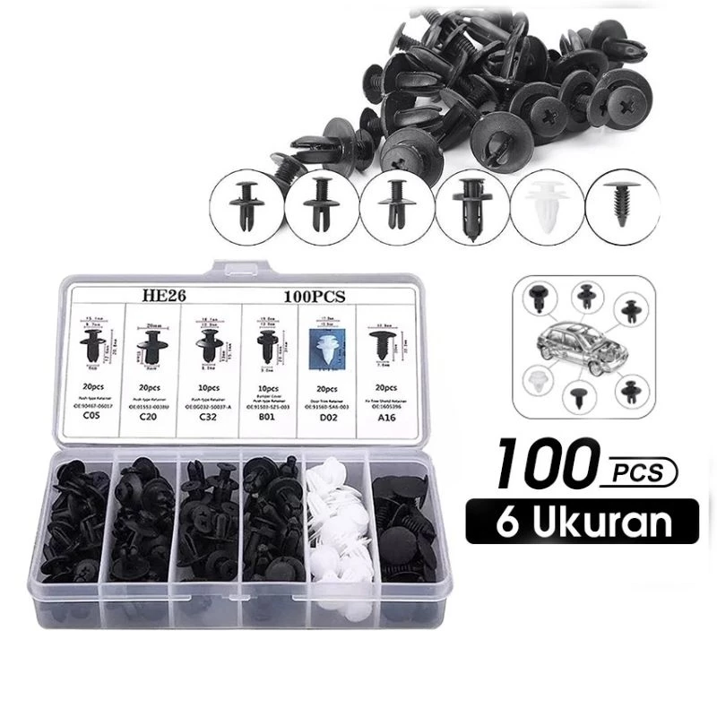 100 Pcs Baut Rivet Universal