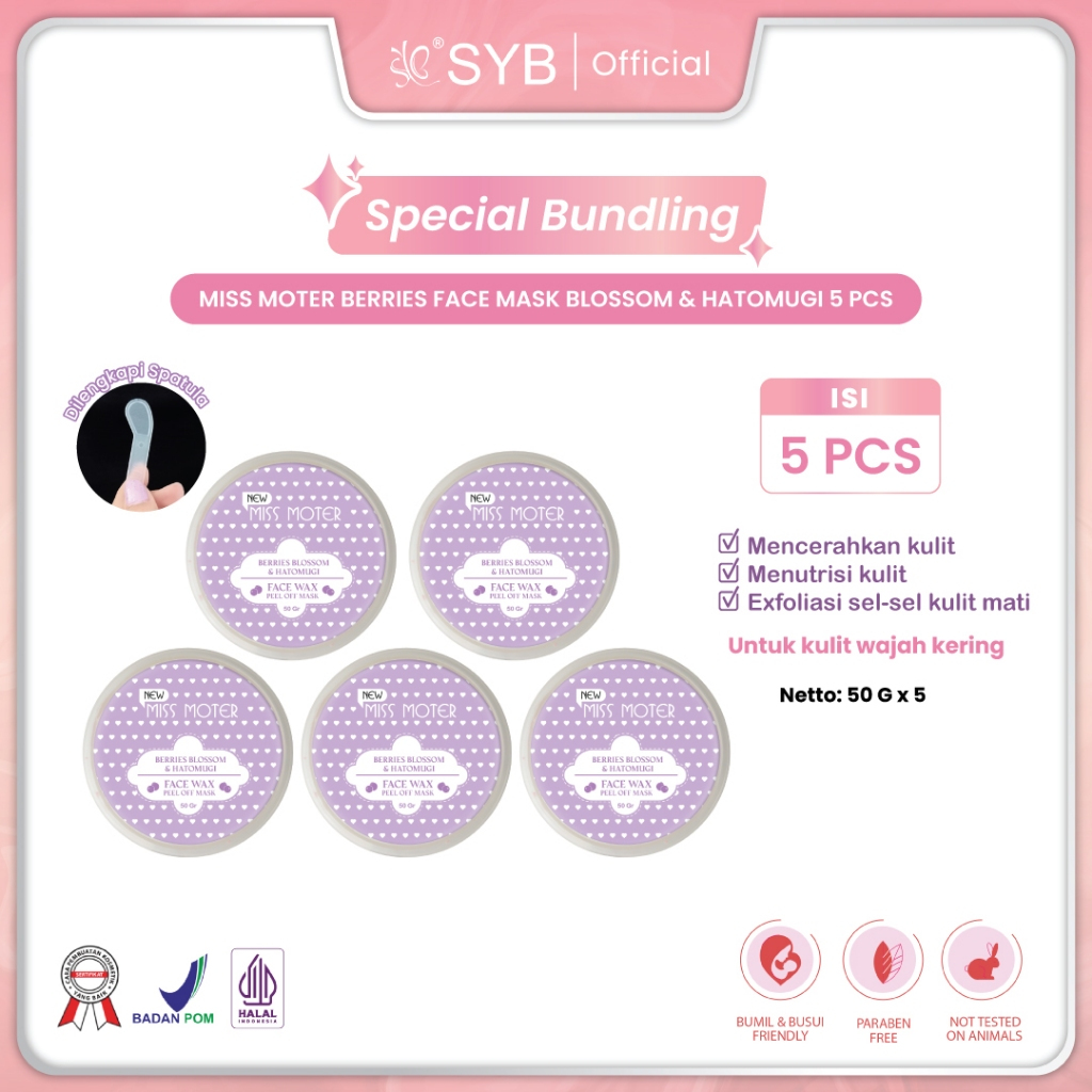 Jual [SYB DANIA] FYC BUNDLING MISS MOTER WAX PEEL OFF MASK (MASKER