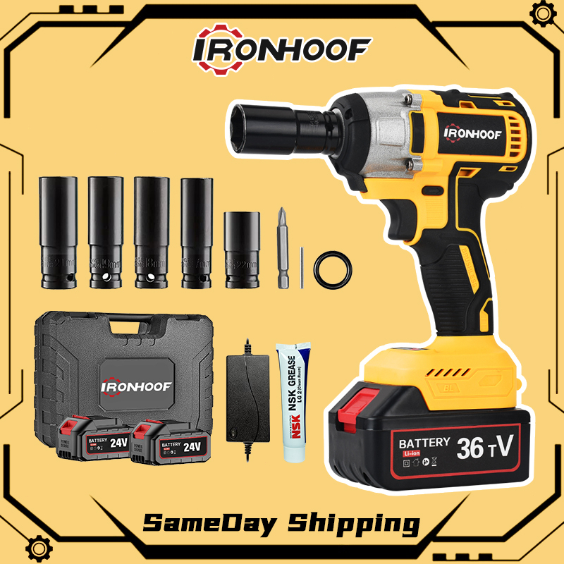 Jual PAKET KOMPLIT IRONHOOF Impact Baterai Impact Wrench Mesin Bor