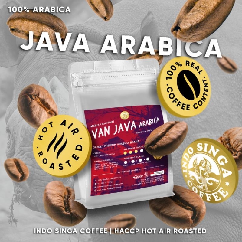 Jual Kopi Arabica Kopi Indo Singa Van Java Arabica 250 gram, Hot Air ...