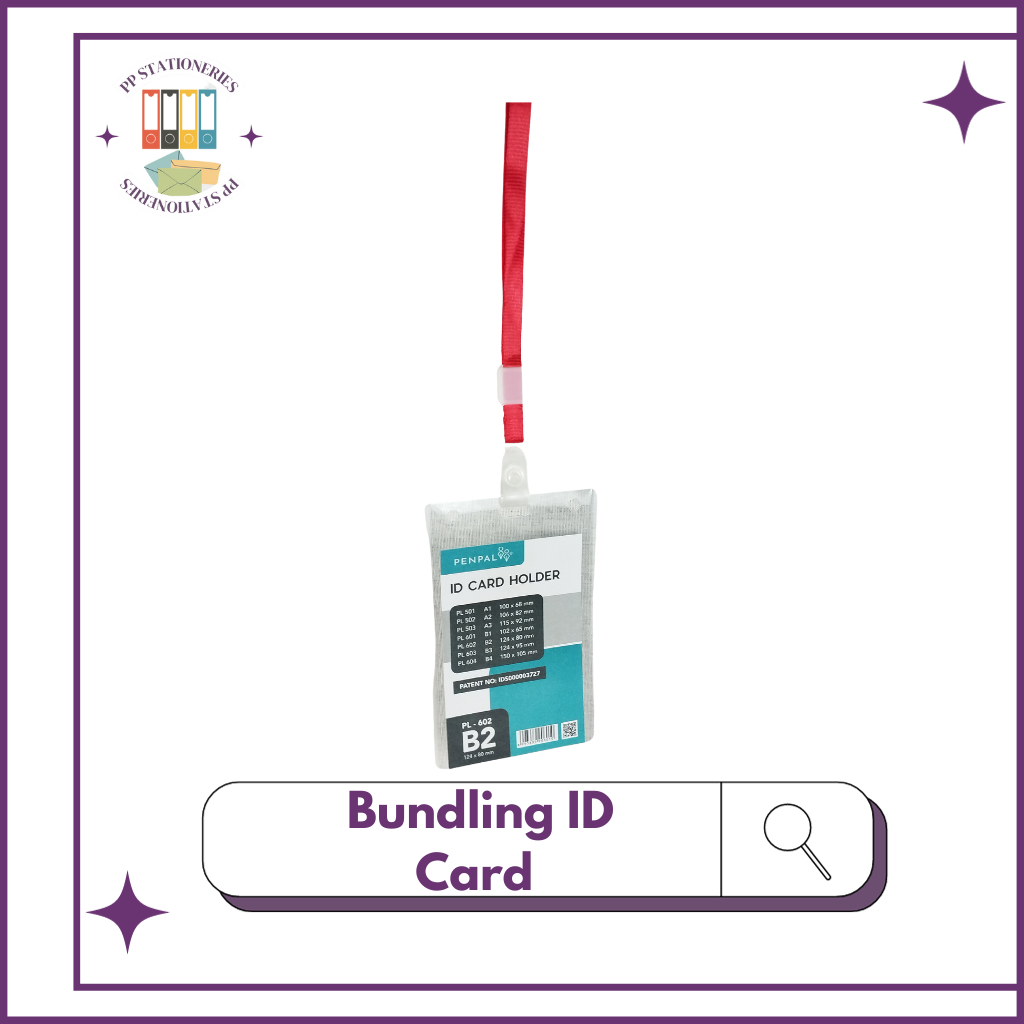 Jual Penpal Bundling ID Card B3 + Tali ID Nylon Soft PVC PENPAL 40 PCS ...