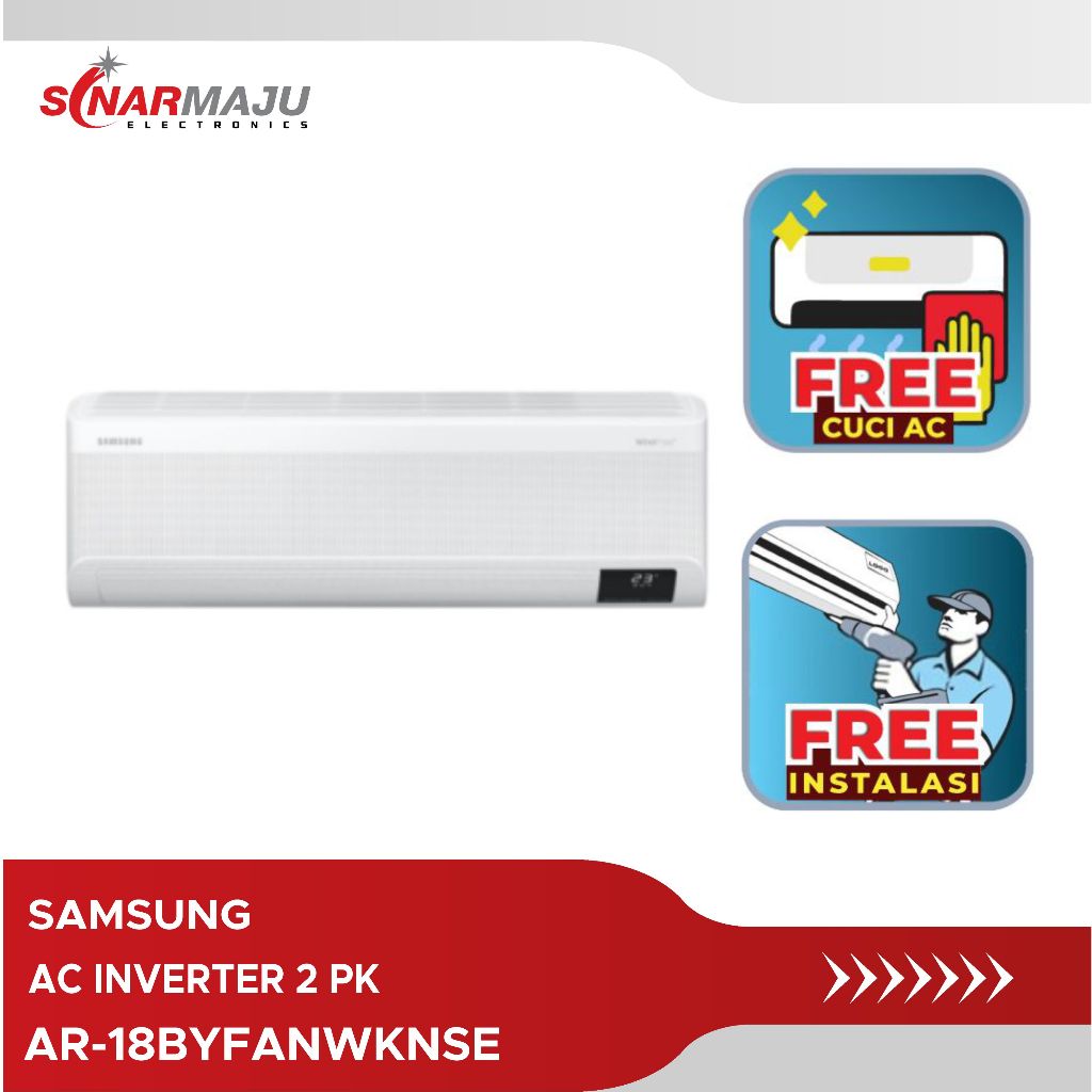 Jual AC Inverter Samsung 2 PK Wind Free FREE INSTALASI DAN CUCI AC AR ...