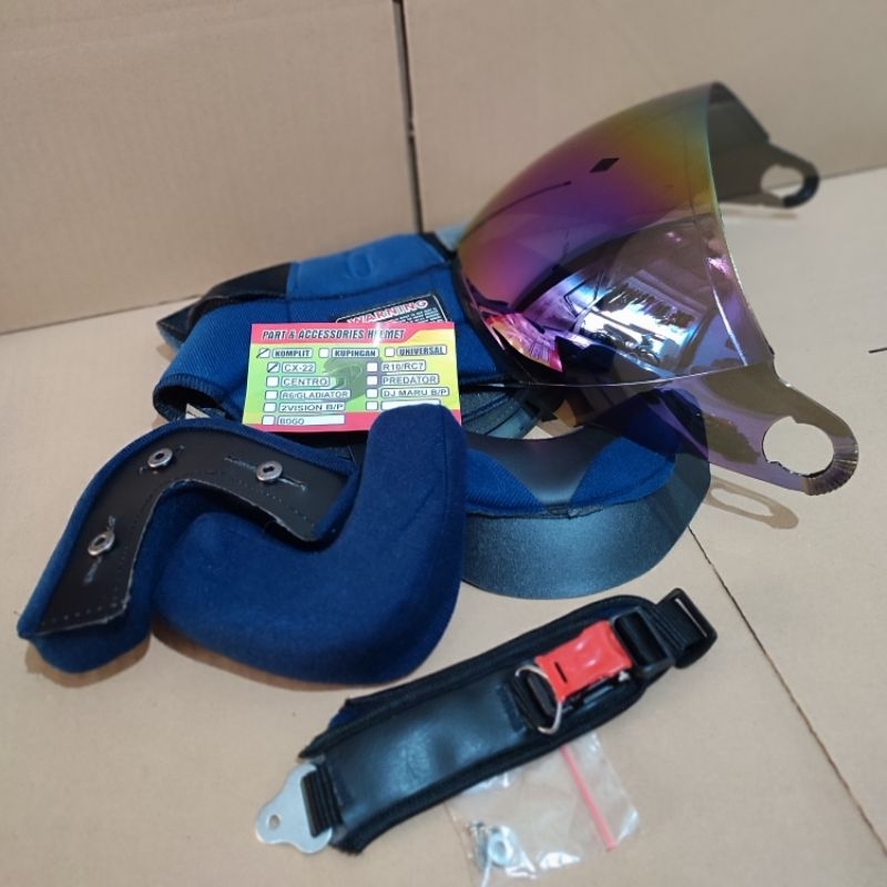 Jual paket komplit busa helm ink cx 22 dan kaca visor | Shopee Indonesia