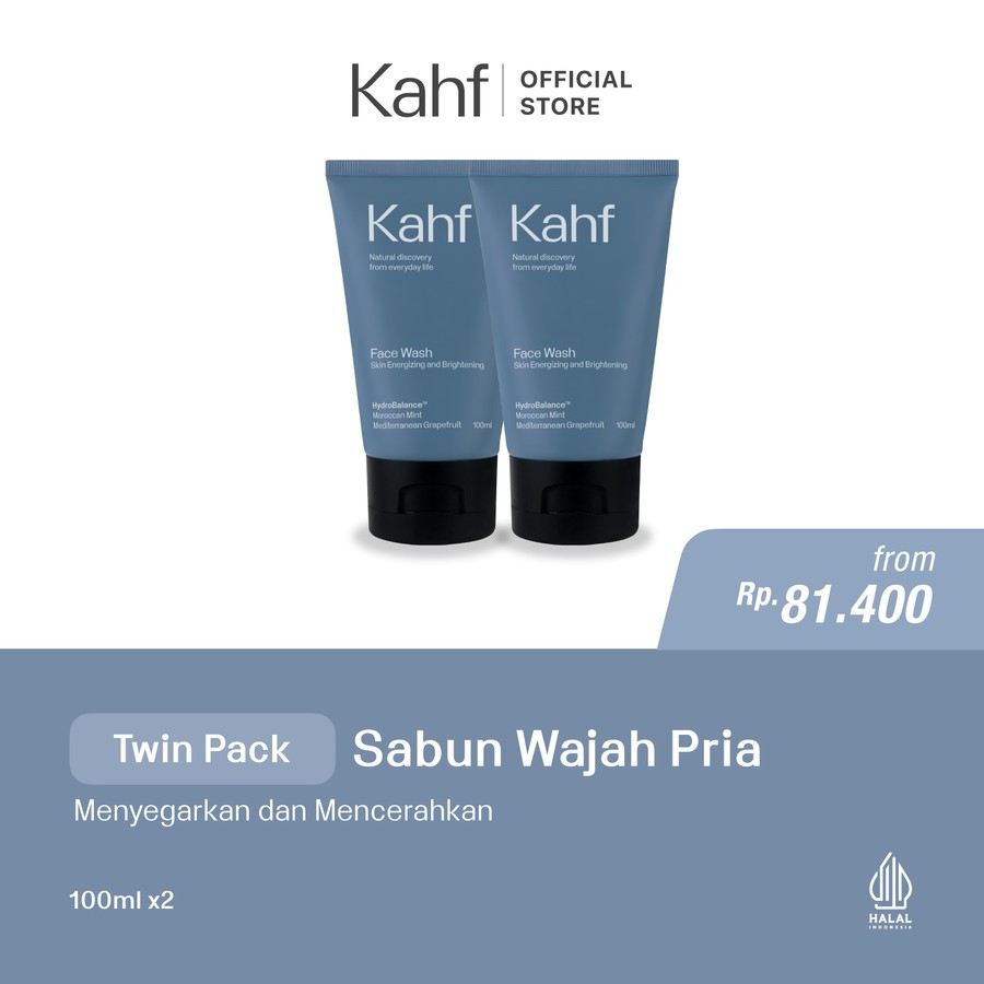 Jual Kahf Skin Energizing & Brightening Face Wash 100 ml Twin Pack