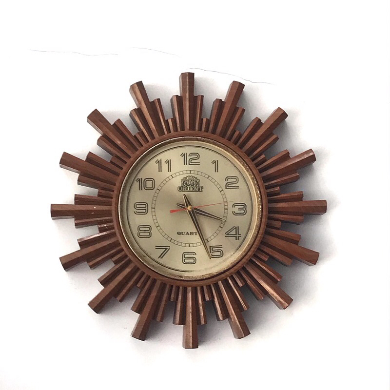 Jual Vintage Orient Wall Clock Atomic age Sunburst Modern Design wall ...