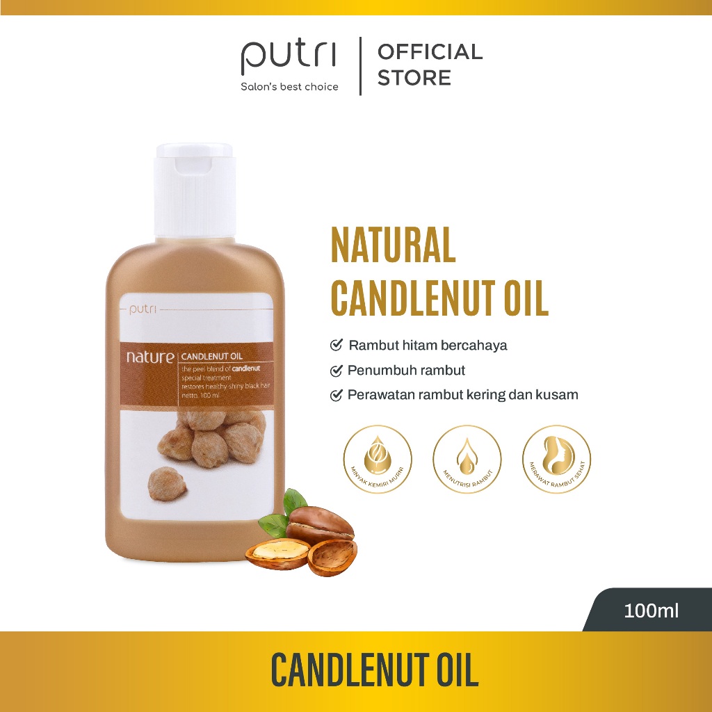 Jual Putri Nature Candlenut Oil 100ml Minyak Kemiri untuk Perawatan