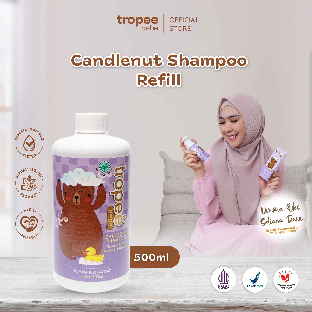 Jual Tropee Bebe - Shampo Kemiri (Candlenut Shampoo) Refill 500ml ...