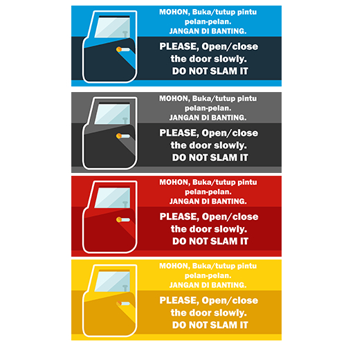 Jual Sticker Vinyl Please Close The Door Slowly Do Not Slam It / Stiker ...