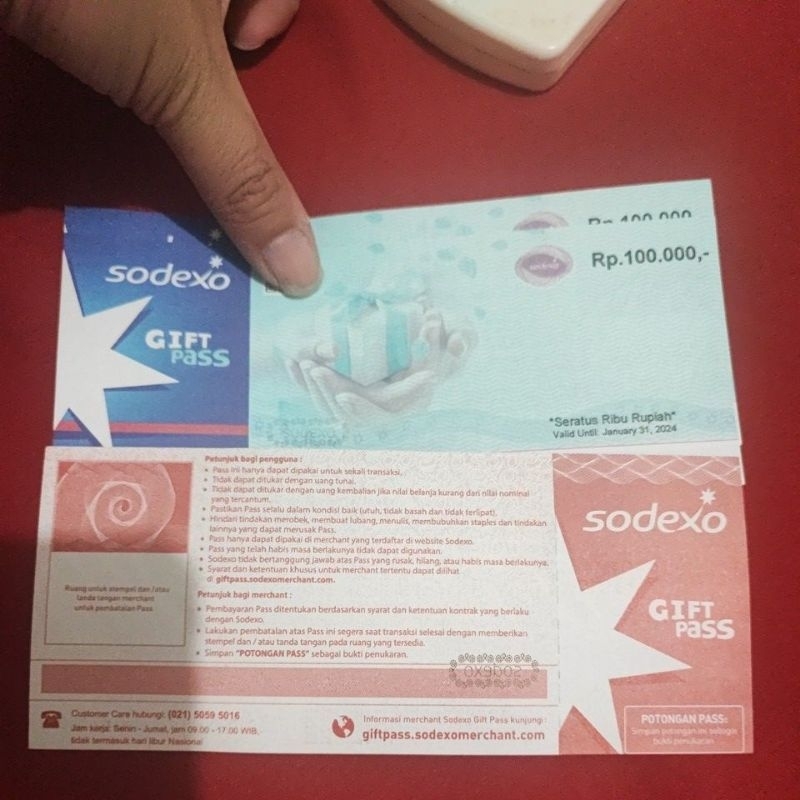 Jual Voucher Sodexo Gift Pass 100.000 Seratus Ribu | Shopee Indonesia