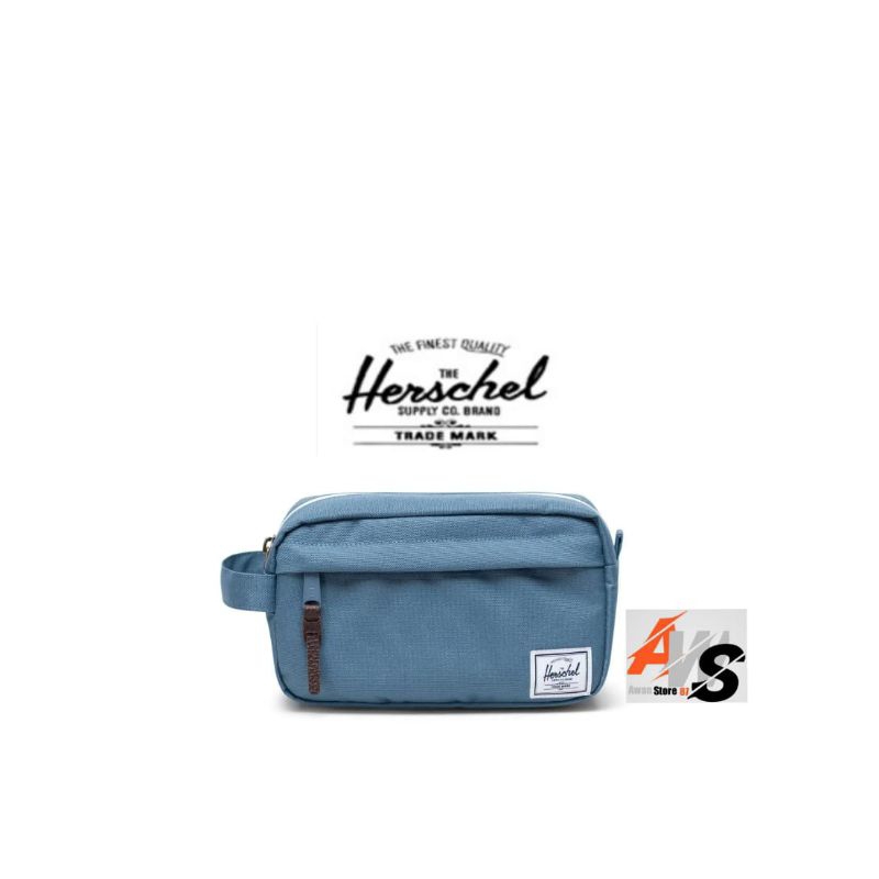 Jual HERSCHEL CHAPTER SMALL TRAVEL KIT-STEEL BLUE-(3L)-ACC-US | Shopee ...