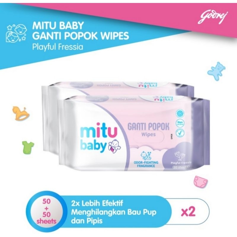 Jual Mitu Biru Tissue Basah isi 50x2 pack | Shopee Indonesia