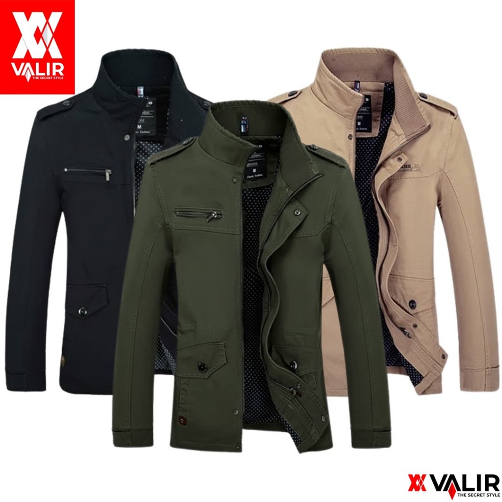 Jual Valir Joshua Jaket Pria Tebal Bikers Bahan Drill Premium Keren