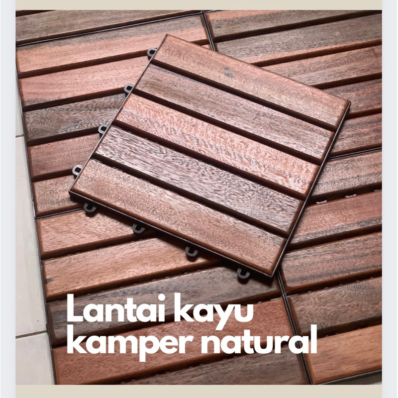 Jual Decking Tile Lantai Kayu Kamper Decking Lantai Taman Uk 30x30