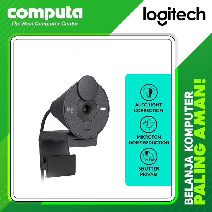 Jual Logitech Brio 300 Webcam Full HD Shutter Privasi & Noise-Reducing ...