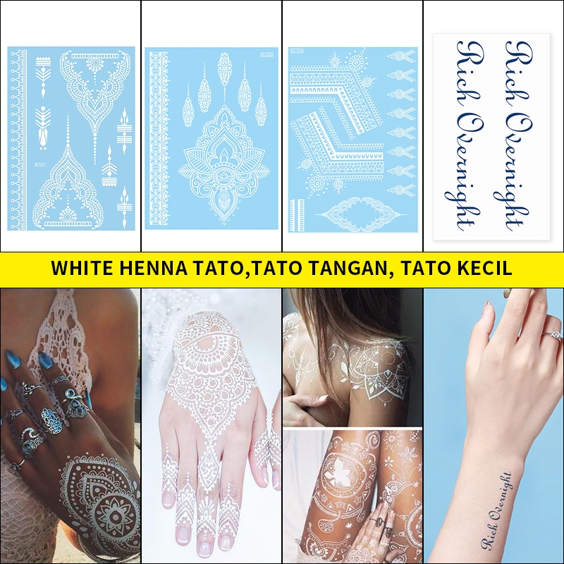 Product image tato temporer,  Motif Putih Klasik untuk Dekorasi Punggung Tangan Pernikahan - Membuat Pengantin Lebih Cantik，tato, tatto temporer