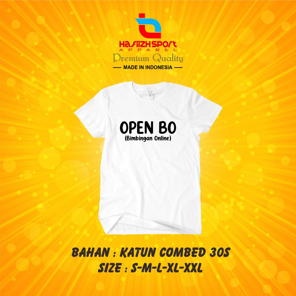 Jual KAOS BAJU OPEN BO BIMBINGAN ONLINE PREMIUM | Shopee Indonesia