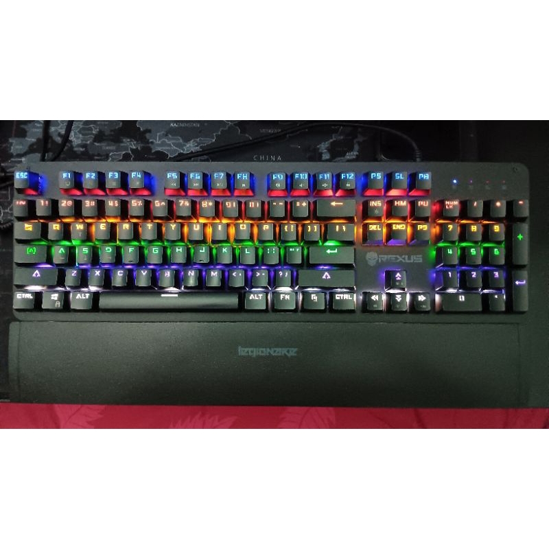 Jual REXUS MX 3.2 LEGIONARE MECHANICAL Gaming Keyboard Blue Red Switch ...