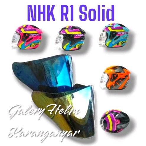 Jual (Three Maestro) Kaca Flat Visor NHK R1 Solid Plus Rachet Dudukan ...