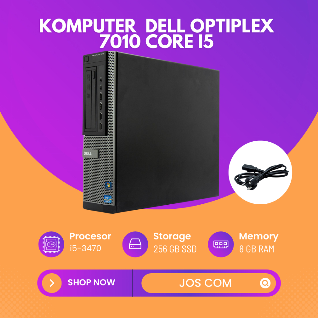 Jual DELL OPTIPLEX 7010 SFF SLIM/CORE I5-3570/RAM 8GB/SSD 256/DVD RW ...