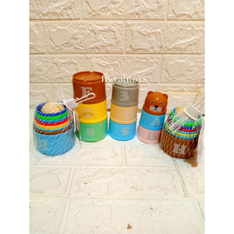 Jual Mainan Susun Gelas Stacking Cup - Mainan Edukasi Motorik Anak ...