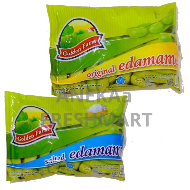 Jual GOLDEN FARM EDAMAME ORIGINAL/SALTED 450GR KACANG EDAMAME FROZEN