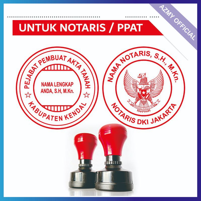 Jual Stempel PPAT / NOTARIS Sesuai Aturan Permen | Shopee Indonesia