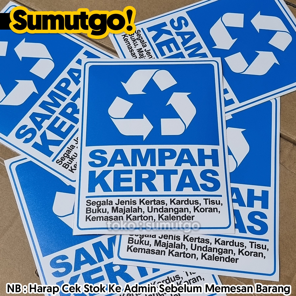 Jual Stiker Sampah Kertas Kardus Karton Tisu Buku Majalah Koran Limbah ...