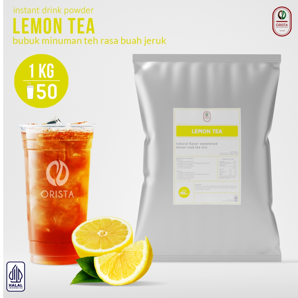 Jual Bubuk Minuman Lemon Tea Serbuk Teh Rasa Buah Jeruk Instan Powder