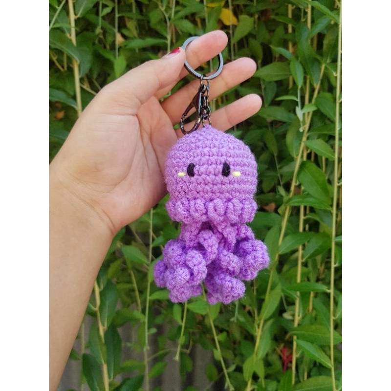 Jual Jelly Fish Keychain Ubur-Ubur Gantungan Kunci Rajut Amigurumi ...