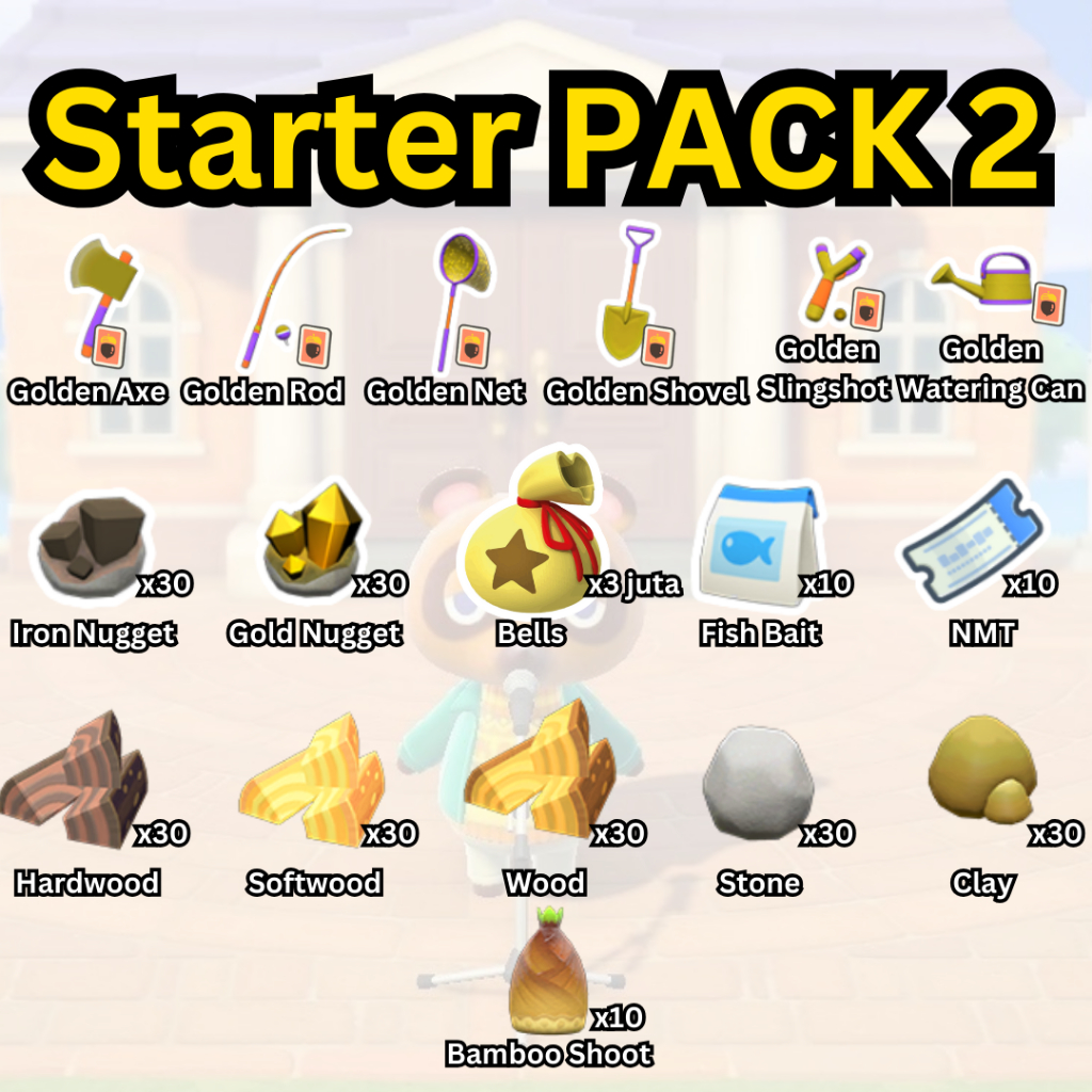 Jual Starter Pack Newbie ACNH Animal Crossing New Horizon NMT Shopee