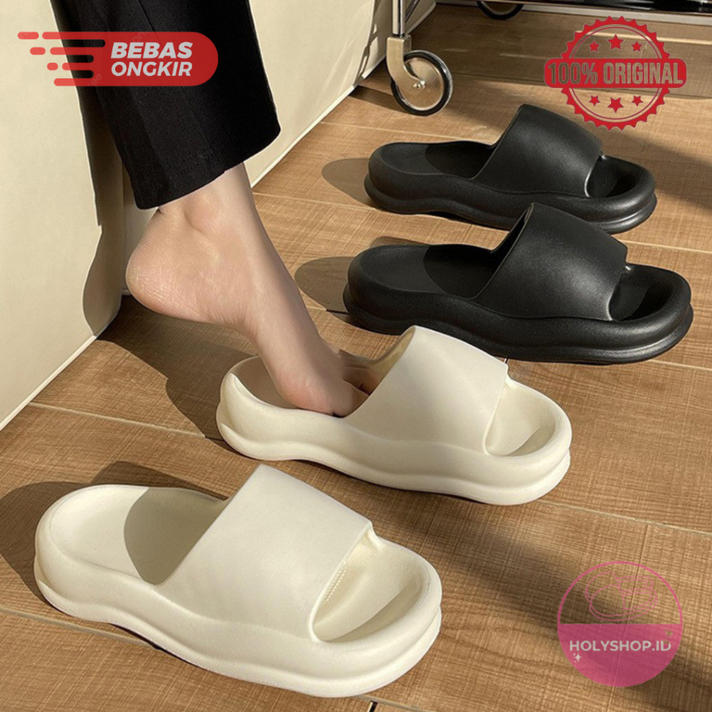 Jual HOLY Sandal Slop gelombang Wanita Trendy Lembut Premium Hgh ...