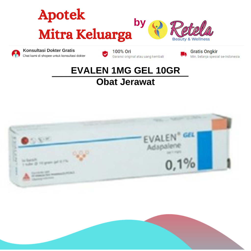 Jual EVALEN MG GEL GR Adapalen Obat Jerawat Shopee Indonesia