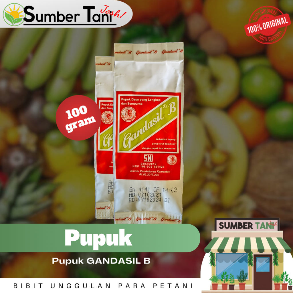 Jual Pupuk Buah Dan Bunga Gandasil B Kemasan 100 Gr | Shopee Indonesia