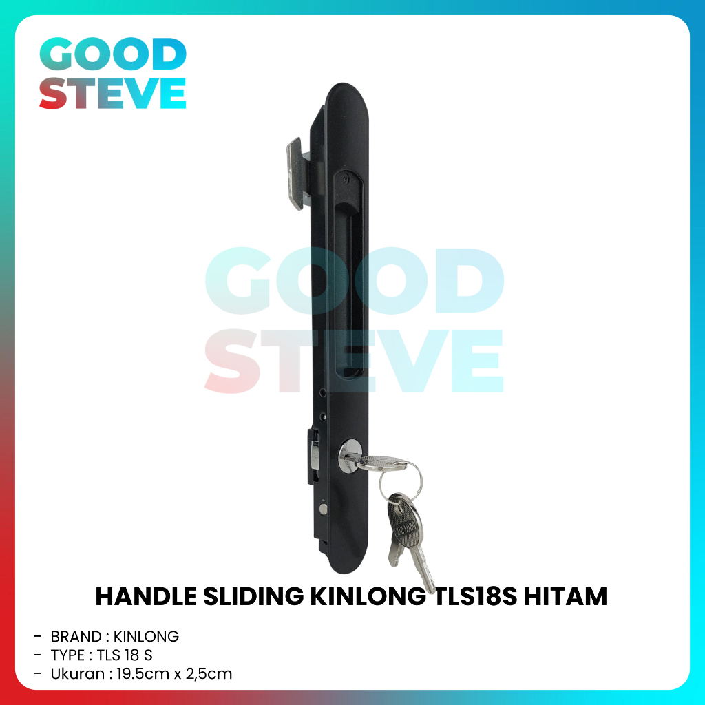 Jual Handle Sliding Tanam Locking+Key TLS18 S KINLONG HITAM | Shopee ...