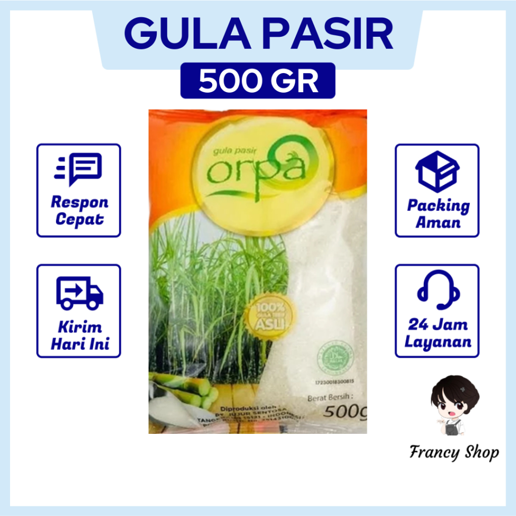 Jual Gula Pasir Orpa 500 gr Granulated Sugar | Shopee Indonesia