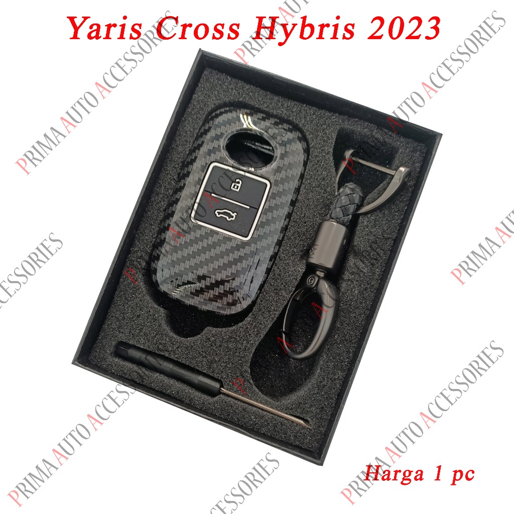 Jual Casing Kunci Remote Mobil Toyota Yaris Cross Hybrid 2023 Carbon Fiber Shopee Indonesia