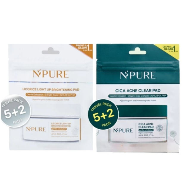 Jual NPURE EXFOLIATING PAD SACHET ISI 7 CICA / LICORICE Shopee